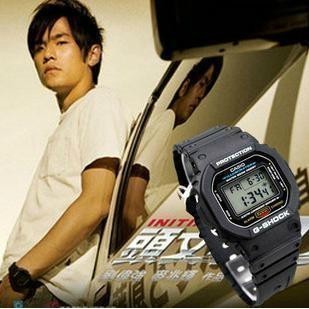  北京现货正品卡西欧男表电子周杰伦酷黑DW-5600E-1V/DW-5600EG-9V