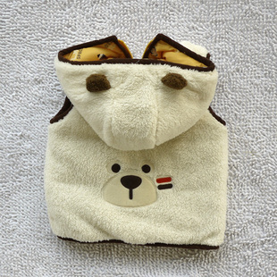  特价包邮！P-PAW IN换标男女童装儿童绒绒熊连帽棉马甲背心