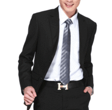 西服套装 包顺丰黑唛西装套装 修身免烫西服 防