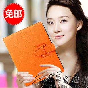  苹果ipad4 保护套 真皮质感new ipad3 ipad2 皮套可爱 带休眠外壳
