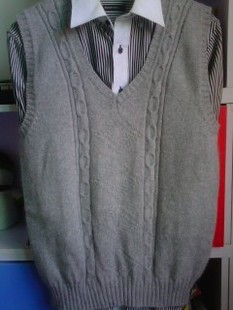 2012春秋新款纯<em>手工</em>编织<em>毛衣</em> <em>男士</em>背心 <em>羊绒</em>衫
