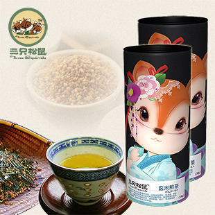  【三只松鼠_玄米煎茶】养生茶特级袋泡茶玄米煎茶30gx2罐装 AI2