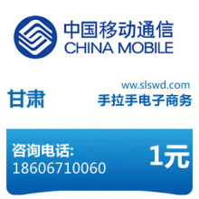 甘肃移动1元充值 (182、147号码段不能充) 闪电手机充值
