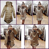 2012新款春装韩版休闲时尚修身棉衣薄棉服女装中长款连帽薄棉袄
