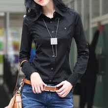 完美七天 新款韩版百配收腰时尚休闲职业女衬衫 版型质量好！