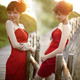Luxury style red Delta short evening dress bride gown bridal toast clothing super beautiful new belly band