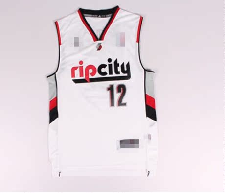 开拓者12号阿尔德里奇球衣复古背心RIP CITY篮