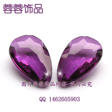 仿水晶珠帘亚克力散珠DIY配件-38MM深紫亚克力水滴吊坠1.6元/2个