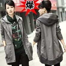 三彩款 2011秋冬装新款女装 冬款正品专柜 剪标特价休闲风衣外套