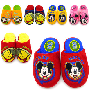  包邮 Disney/迪士尼 冬款米奇米妮亲子拖鞋大人儿童保暖拖鞋