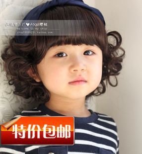  儿童假发套/宝宝假发/儿童摄影/短卷发/好品质 限时包邮