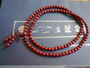 潮州木雕工艺0.4cm*216颗印度小叶紫檀佛珠，手链.挂珠.手串