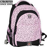 CyberDyer粉色爱心 学生书包中学生双肩包女电脑包包韩版潮背包男
