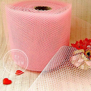  艾唯一结婚用品 装饰婚车干网纱 网纱 粉色婚车纱 14cm宽