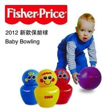专柜正品费雪 婴儿玩具 不倒翁保龄球二合一玩具 颜色认知