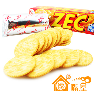  零食 韩国进口食品 乐天ZEC杰克咸味饼干 300g 内含2包 新品到