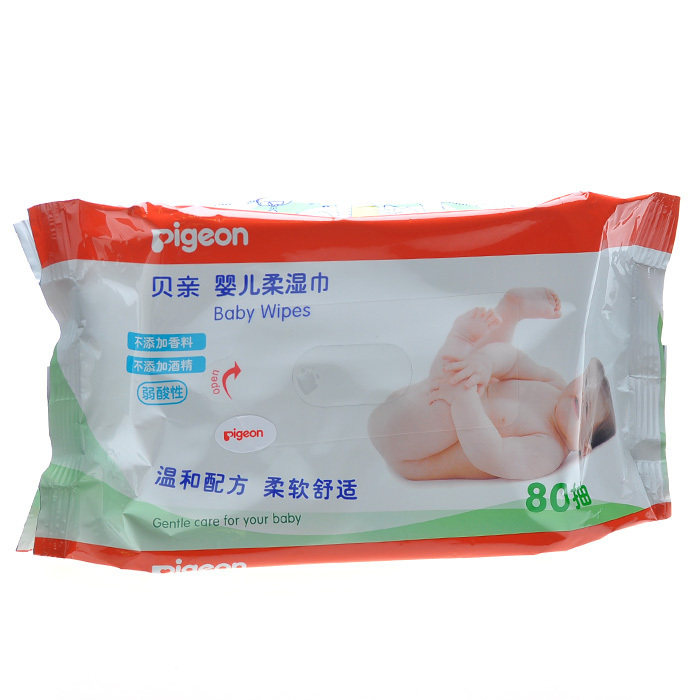 Pigeon/贝亲婴儿柔湿巾/80片洁肤巾 KA36 原KA20