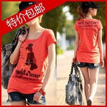 2012新款特大码女装胖MM夏装时尚宽松显瘦卡通胖人服饰短袖t恤