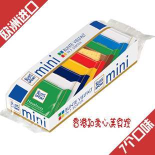 喜糖 德国进口 ritter sport 瑞特斯波德 运动7色迷你巧克力150g
