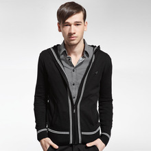 杉杉男装S2专柜正品2011<span class=H>秋装</span>新款连帽修身<span class=H>针织</span><span class=H>衫</span><span class=H>男士</span>开<span class=H>衫</span>