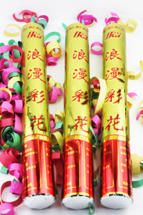  结婚庆用品 彩纸晶片混合礼炮/庆典礼炮礼花/室内婚礼必备/长40cm