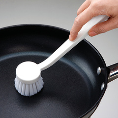 日本AISEN 厨房中硬手柄洗锅刷不沾油尼龙刷除油刷软毛清洁刷