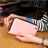 韓版錢包女長款拉鏈2012可愛皇冠女士錢包 iPhone4手機包手機錢包
