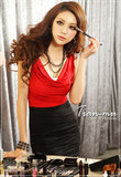 2012新款 ，欧美风 坠领交叉美背莱卡连衣裙