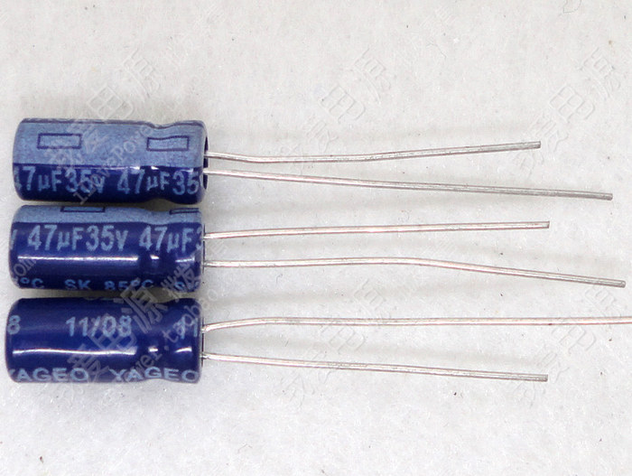 原装全新 YAGEO 35V 47uF 电容电解 5*12mm  脚距1.5mm