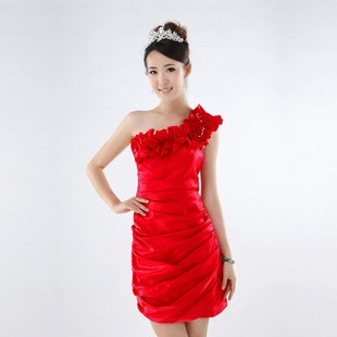 New Angel culvert skinny Delta short little red dress sexy wedding dress bridesmaid clothing LF201