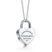 Día de San Valentín comercio de la joyería Tiffany collar de Tiffany del corazón de bloqueo para vivir