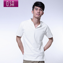 O.SA2012夏季新款时尚休闲男装大码宽松短袖V领男士T恤MT24001