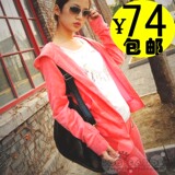 袋鼠园 2012新女款 Juicy风格 春秋休闲运动套装 连帽开衫 黑橙灰