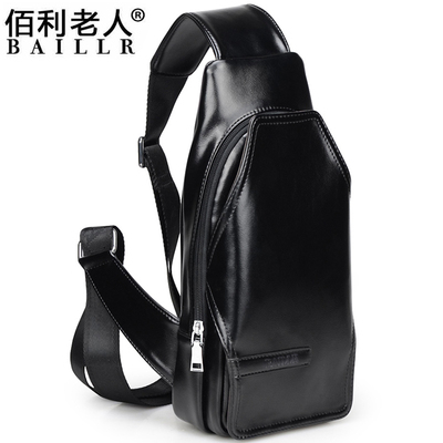 佰利老人男包胸包男斜挎包男士腰包韩版休闲包