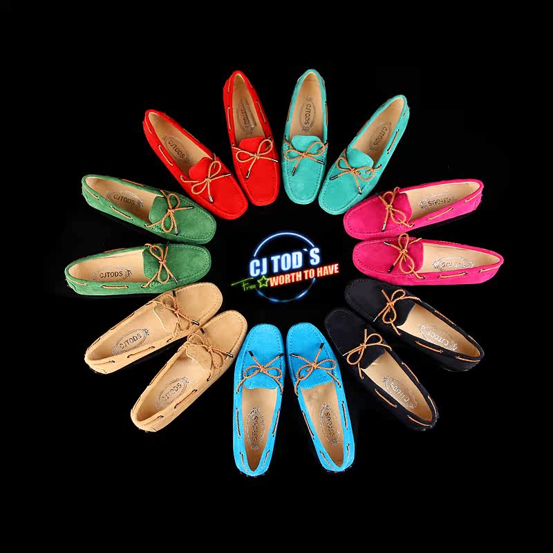 2012秋冬CJ <em>TODS豆豆鞋女</em>真皮保暖羊毛内胆