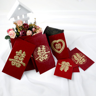  小夫妻 烫金百元新娘红包 结婚女士创意红包 利是封 新年婚庆用品