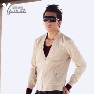  宜己衣型 秋冬新款 男士休闲外套修身纯棉卫衣 男装夹克548
