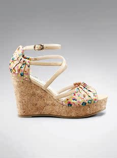 Dream Basha shoes new 2012 pastoral style cloth elevated wedges Sandals 122,412,223