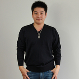 奴加绒加厚保暖羊毛衫 植绒圆领针织<em>男毛衣</em>h3