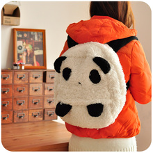 默默爱♥日韩国 可爱熊猫毛绒双肩<span class=H>包</span>/学生书<span class=H>包</span>/<span class=H>旅行</span><span class=H>包</span>