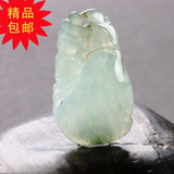 津宝 缅甸玉如意葫芦翡翠挂件 红绳吊坠 男女款 A货正品特价 证书