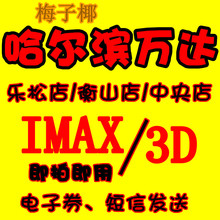 哈尔滨电影票电子券万达影城（衡山/乐松/中央店）可升级3D/IMAX
