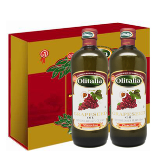  年货礼品 意大利奥尼Olitalia葡萄籽油1L*2 高档礼盒装 馈赠佳品