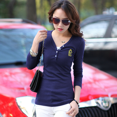 包邮新款大码女装春装打底衣中长款t恤秋冬加