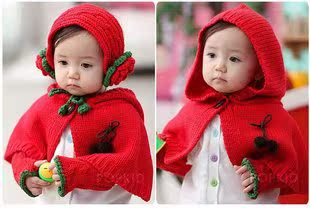 Autumn and winter Hooded Cape cloak Earmuff Sleeves Shawl children Three-piece Suite Christmas princess Wool capin the Children/Baby/Family fitted , Hat/Muffler/Masks/Gloves/Earmuffs/Booties , Multiple sets of Hat,Muffler,Gloves and other combinations category - from Buy2taobao.com to provide professional Taobao agent buy service