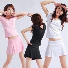 2012新款 女士健身休闲网球套裙\羽毛球套裙\运动短袖短裙套装