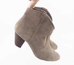  ASH 原单 软羊皮简约款舒适百搭小尖头中跟短靴 马丁靴 裸靴 女靴