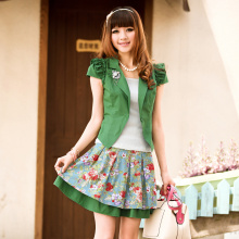 连衣裙2012夏装春装新款正品纯色三彩风淑女三件套套装连衣裙夏季