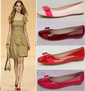  女鞋新款单鞋s*e ferragamo女鞋单鞋平跟女婚鞋真皮英伦女鞋