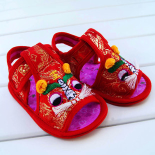  唐人堂 虎头凉鞋 传统工艺 手工布鞋婴儿学布鞋软底鞋